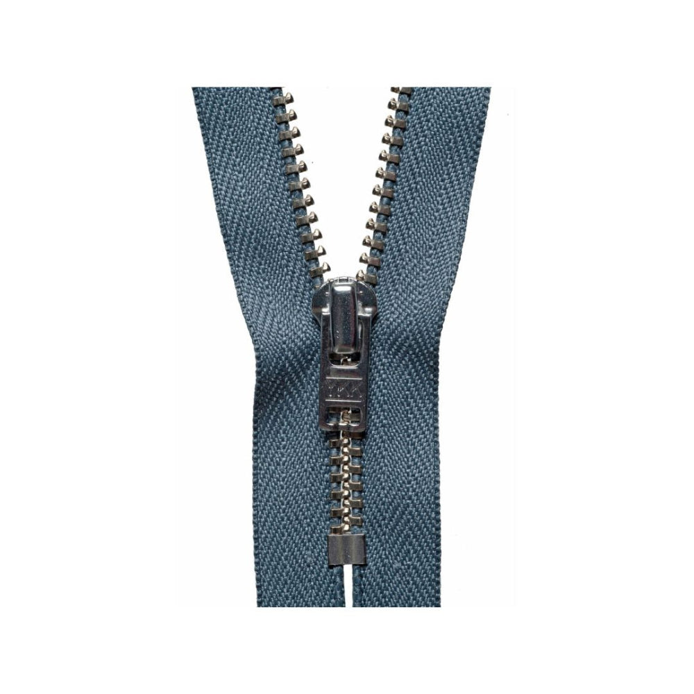 YKK Metal Trouser Zip 18 cm Dark Grey