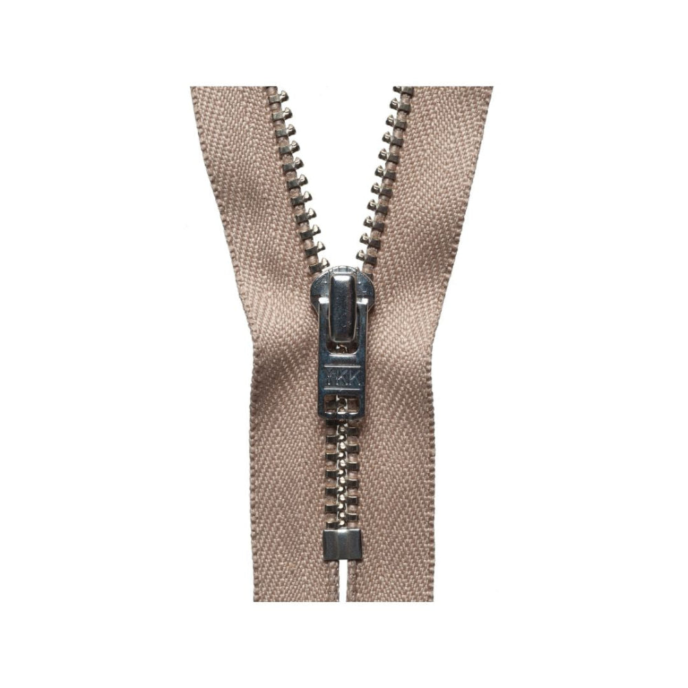 YKK Metal Trouser Zip 18 cm Fawn