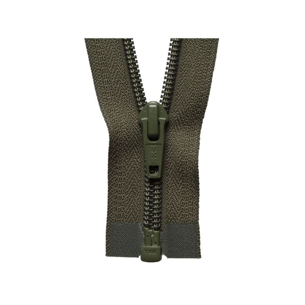 YKK Nylon Open End Zip 36 cm Khaki