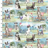 Craft Cotton Company Fabric Dog Park (F18031) 100% Cotton Dogs Life Fabric