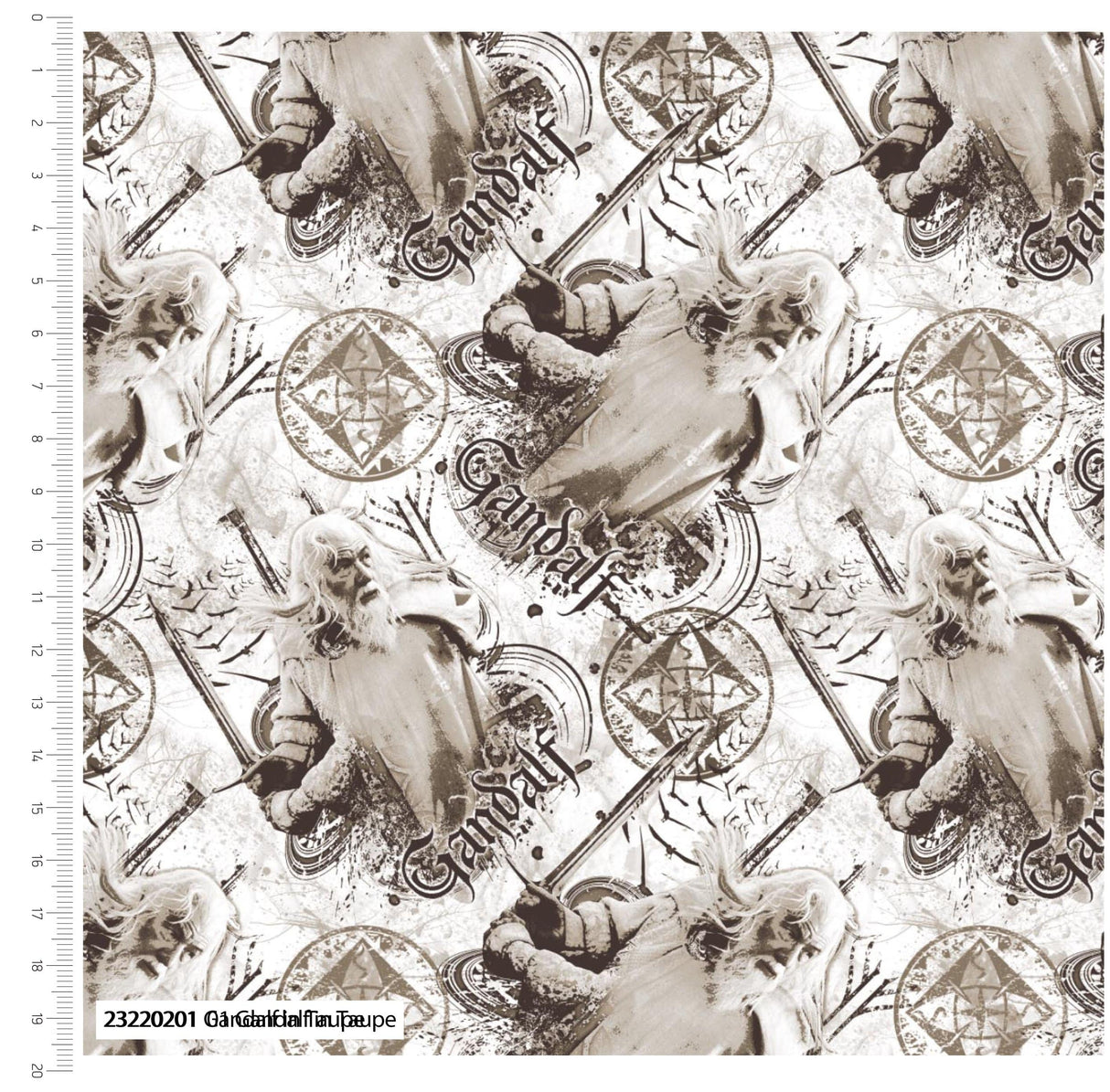 Craft Cotton Company Fabric Gandalf (201) Lord of the Rings Fabric