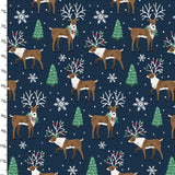 Craft Cotton Company Fabric Reindeer (18090) 100% Cotton Believe Christmas Fabric