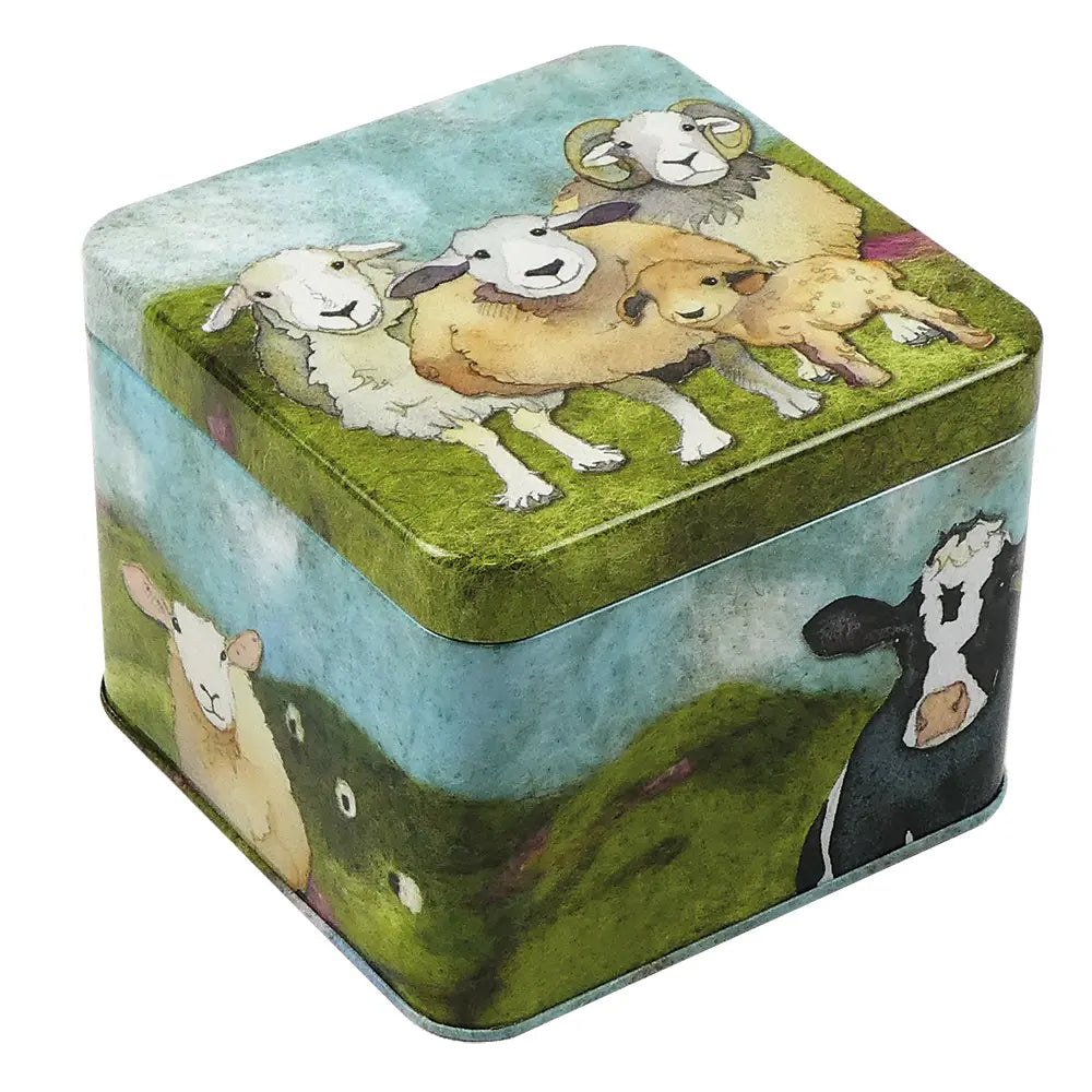 Emma Ball Felted Sheep Small Square Tin