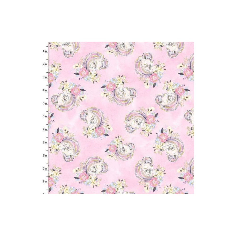 Glitter Unicorn Fabric Unicorns