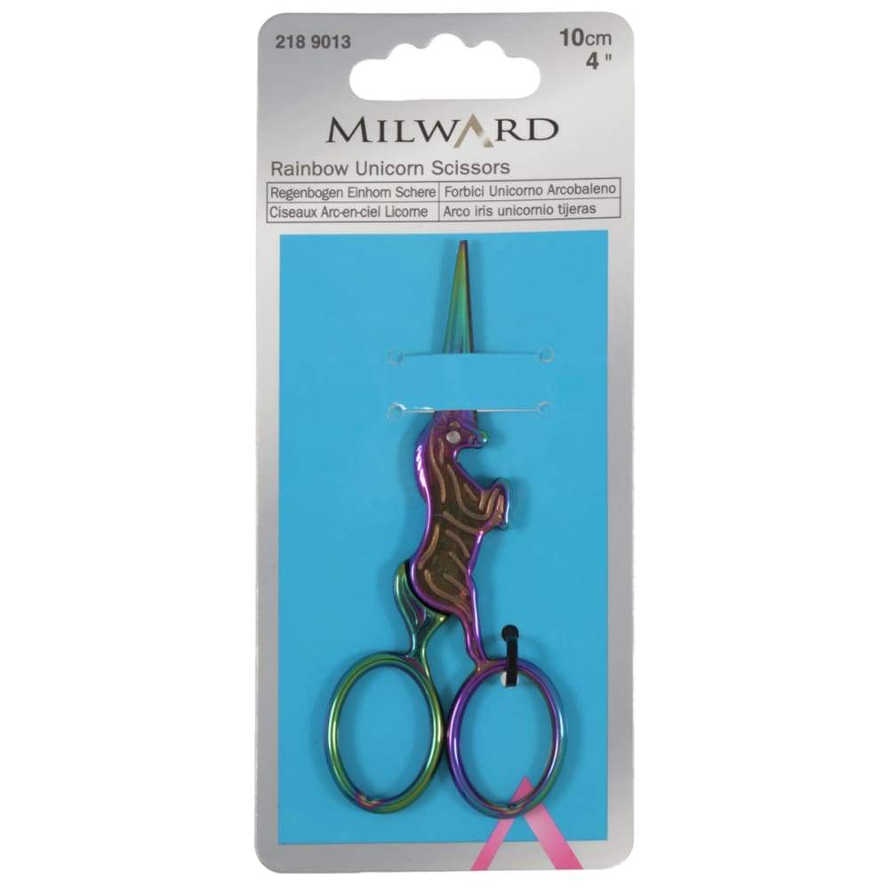 Groves Haberdashery Rainbow Unicorn Embroidery Scissors
