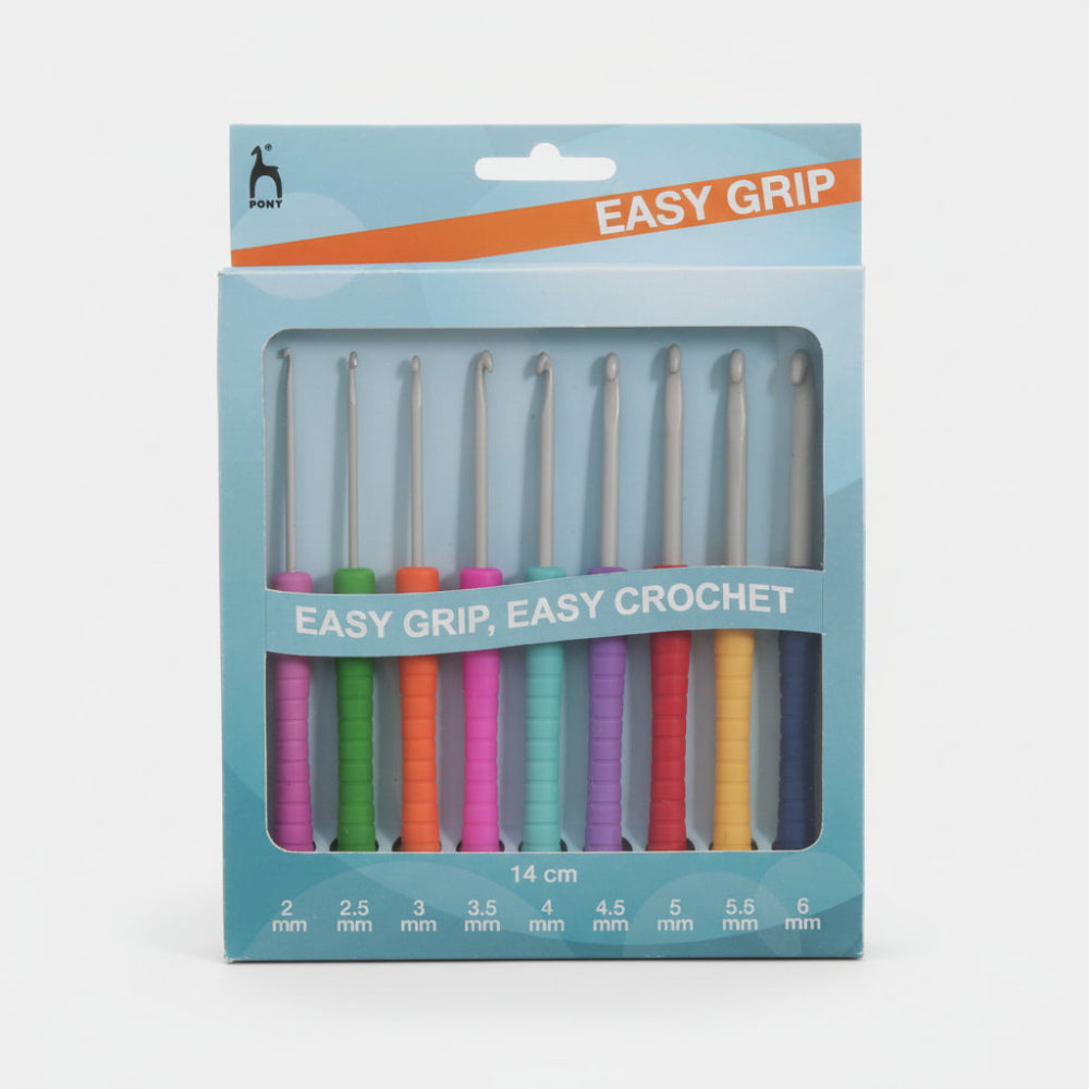 Pony Needles & Hooks Pony Easy Grip, Easy Crochet Hook Set