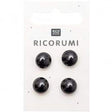 Rico Accessories Ricorumi Brown Black Buttons 11 mm
