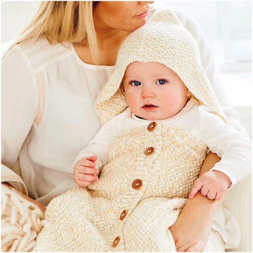 Rico Patterns Rico Baby Sleeping Bag and Dribble Bib Knitting Pattern 1036