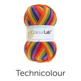West Yorkshire Spinners Yarn Technicolour (891) West Yorkshire Spinners Colour Lab DK Knitting Yarn