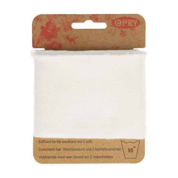 Wool n Stuff Ltd Haberdashery White (001) Opry Elastic Waistband and Cuffs