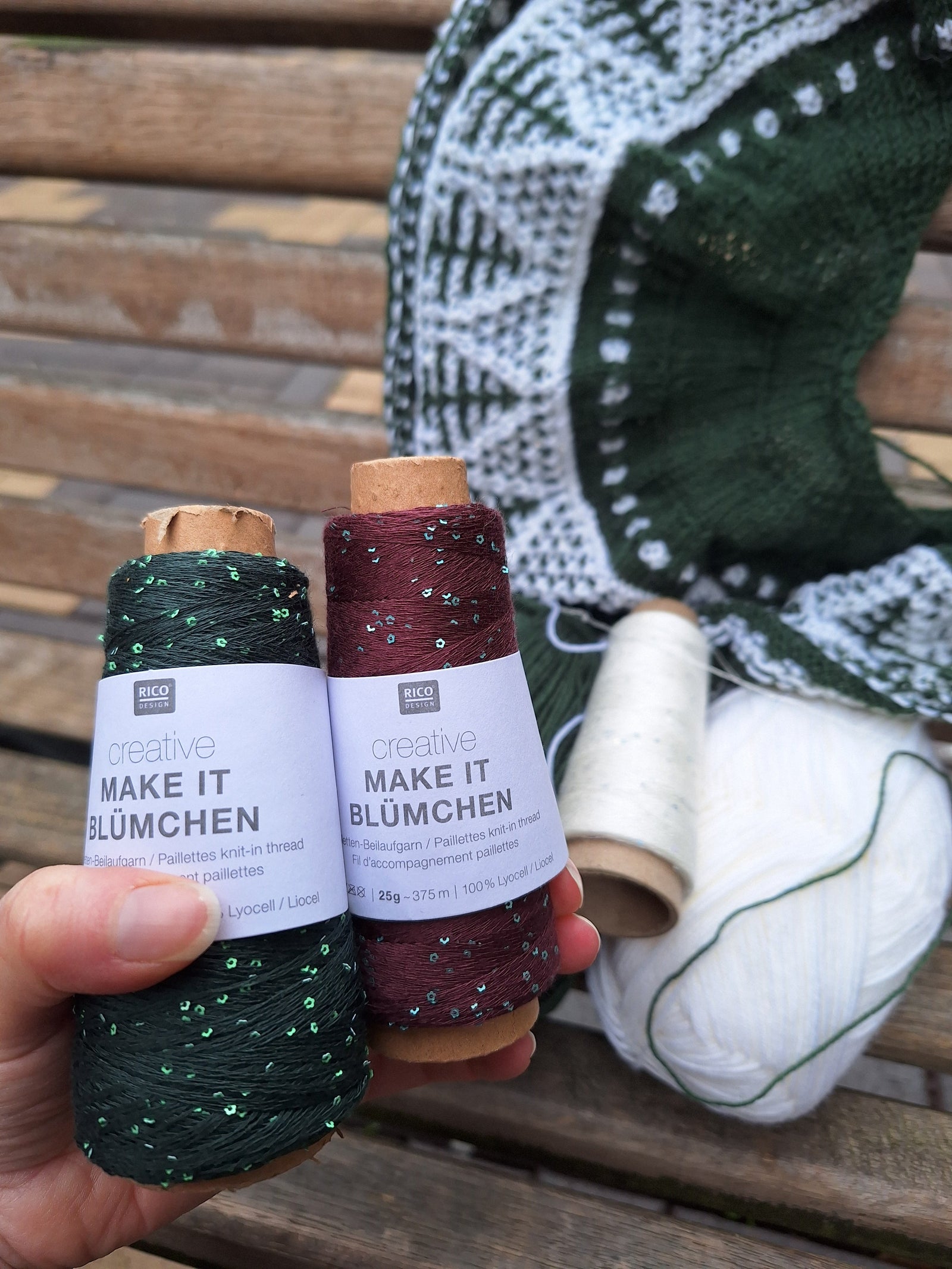 Rico Creative Make It Blumchen Knitting in Thread - add sparkles to your project