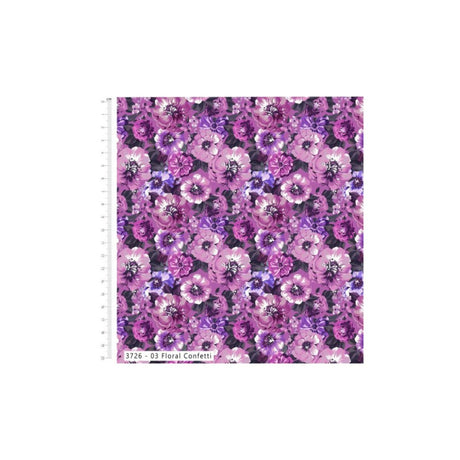 100% Cotton Fabric Bloom Floral Confetti