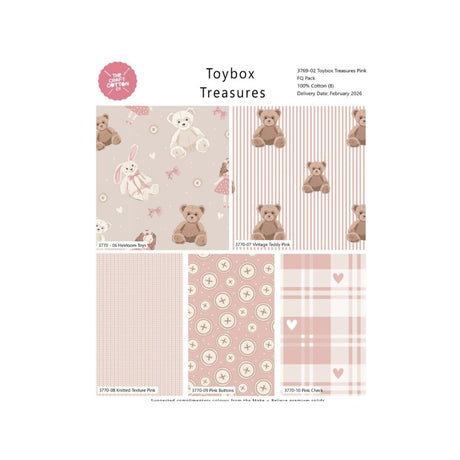 100% Cotton Toybox Treasures Heirloom Fat Quarter Bundle