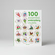 Front cover of a book titled "100 essential embroidery motifs" by Susie Jones, showing a grid of colourful embroidered motif samples on a white background.
