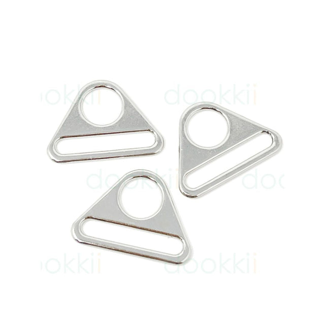 38 mm Triangle Connector Silver for Bag Making