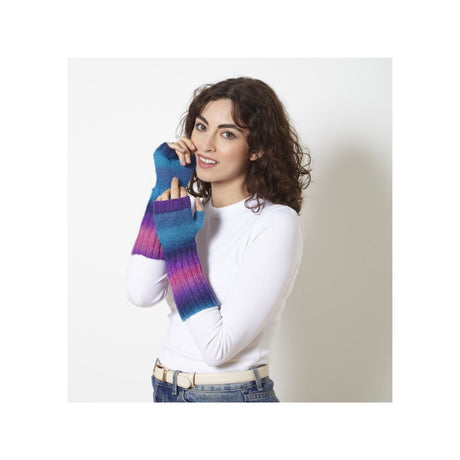 King Cole 4 Ply Fingerless Gloves Knitting Pattern 6278