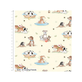 A Dogs Life Fabric Finding Friends