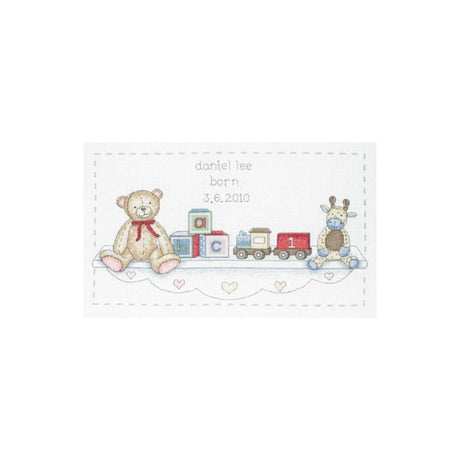 Anchor Birth Sampler Toy Shelf Cross Stitch