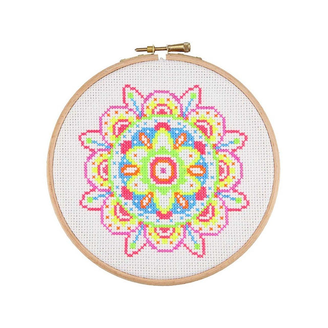 Anchor Cross Stitch Kit Neon Mandala