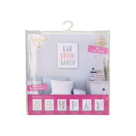 Anchor Eat Drink Laugh Cross Stitch Kit