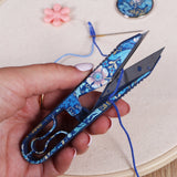Arts and Crafts Thread Snips in Use