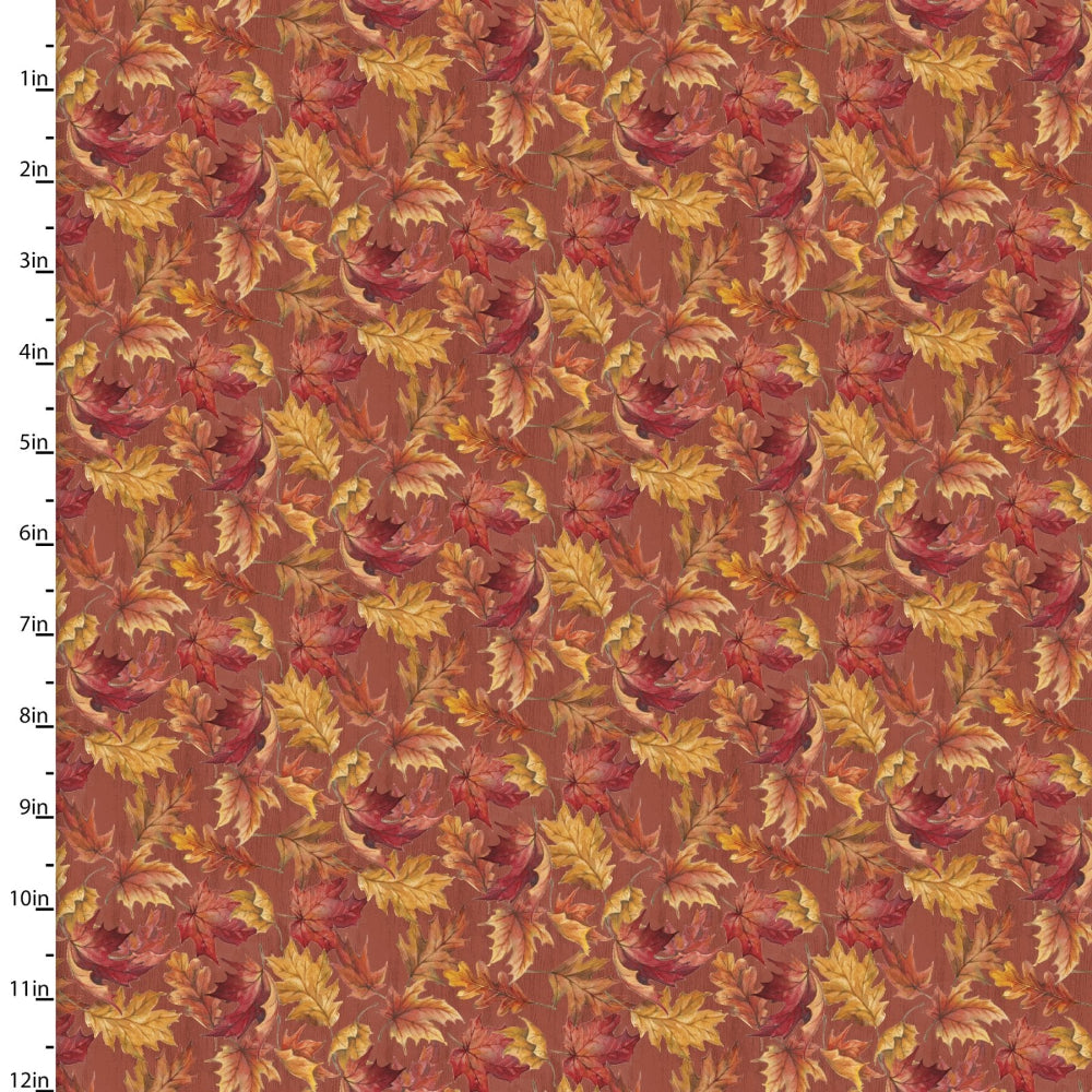 Autumn Days Fabric Falling Leaves
