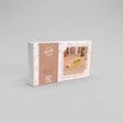 Packaging box for the 'Basic Bead Loom' by Peak Dale Products, featuring a brown and white design with a small inset photo of the wooden loom in use.
