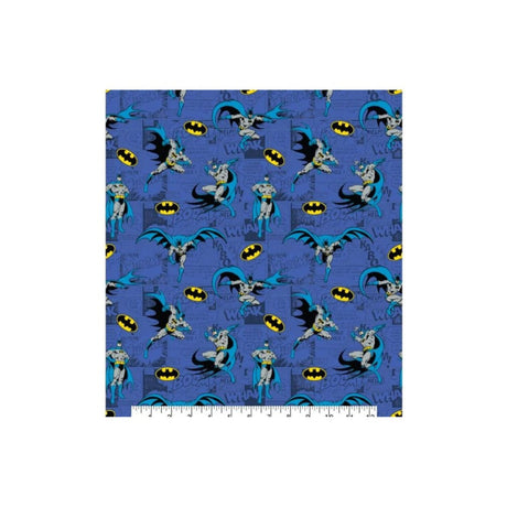 Batman Comic Blue Fabric