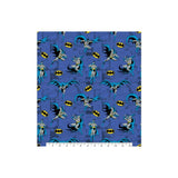 Batman Comic Blue Fabric
