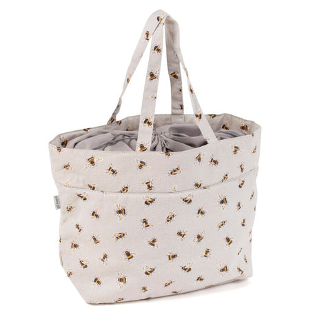 Bee Drawstring Knitting Bag