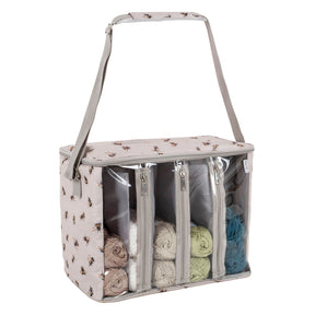 Bee Knitting Bag with Yarn Storage