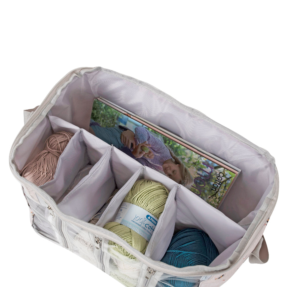 Bee Knitting Bag with Yarn Storage Inside