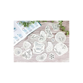 Bees Flowers Stick and Stitch Embroidery Patterns