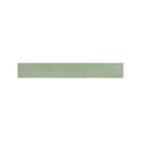 A horizontal rectangular swatch of sage green textured material on a solid white background.