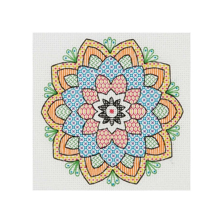 Blackwork Mandala Cross Stitch Kit