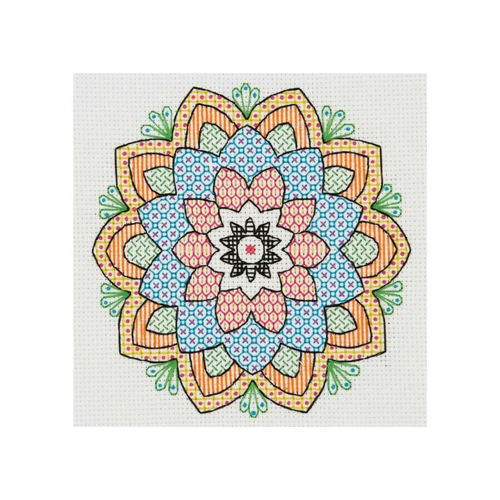 Blackwork Mandala Cross Stitch Kit