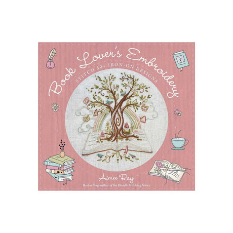 Book Lovers Embroidery Book with Iron on Designs