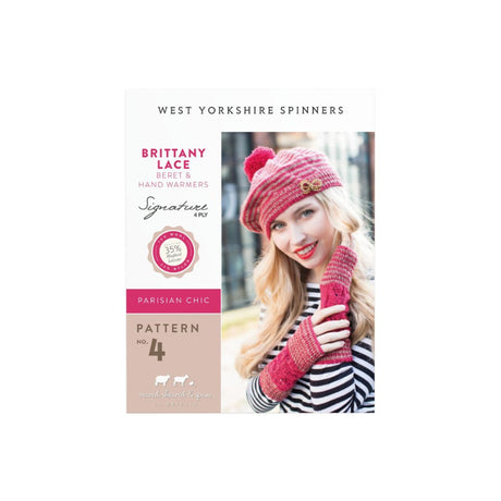 Brittany Lace Beret and Harndwarmers Knitting Pattern