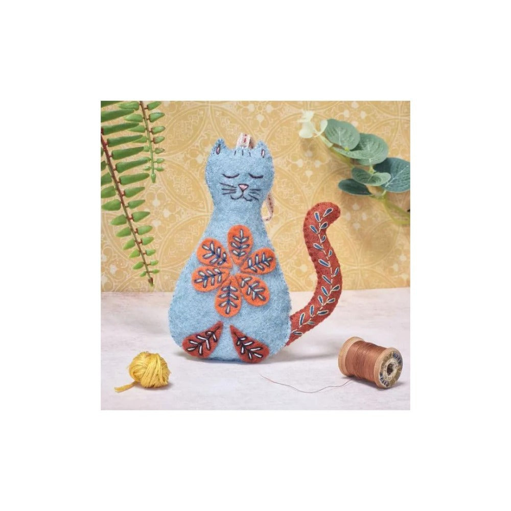 Corinne Lapierre Folk Embroidered Cat