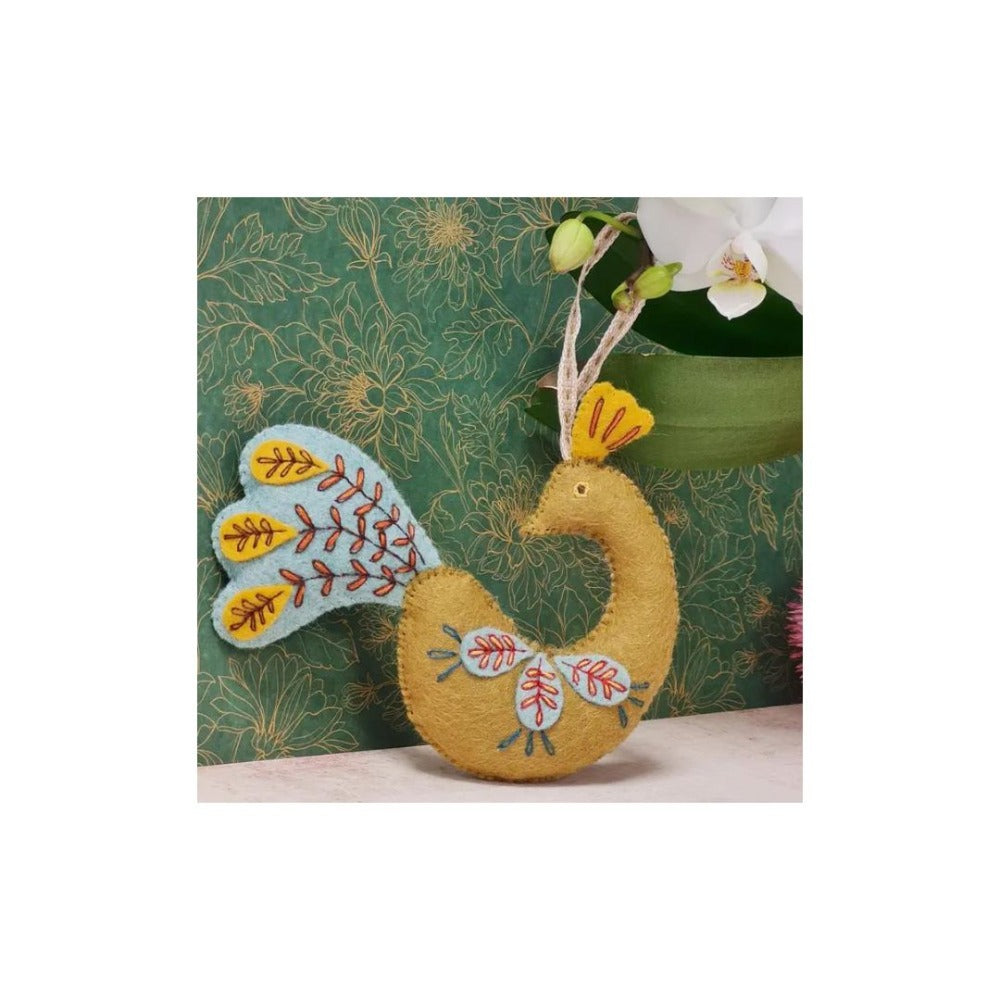 Corinne Lapierre Folk Embroidered Peacock