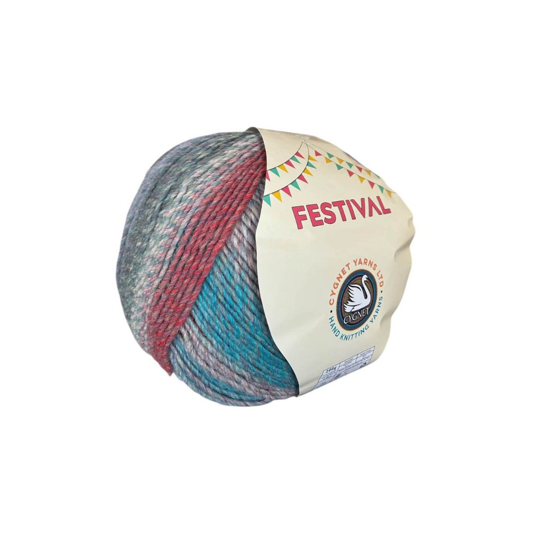 Cygnet Festival Aran Self-Striping Yarn 200g
