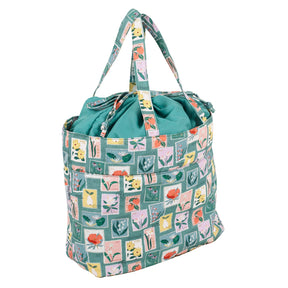 Embroidered Stamps Drawstring Craft Bag