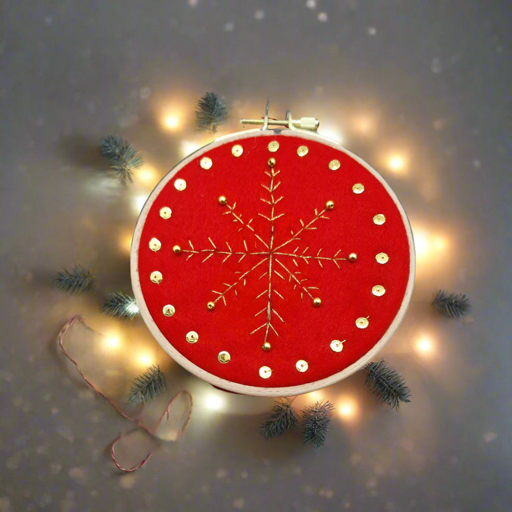 Embroidery Hoop Christmas Decoration