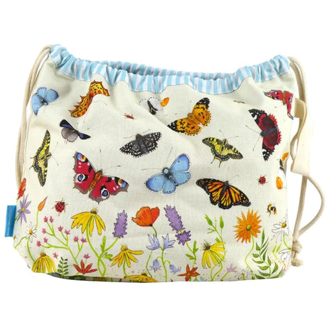 Emma Ball Butterflies Drawstring Bag