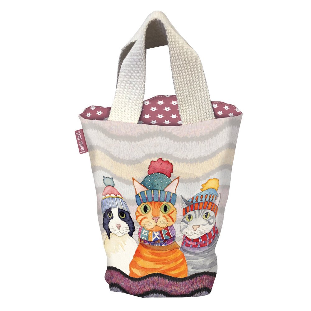 Emma Ball Cats in Hats Small Bucket Bag