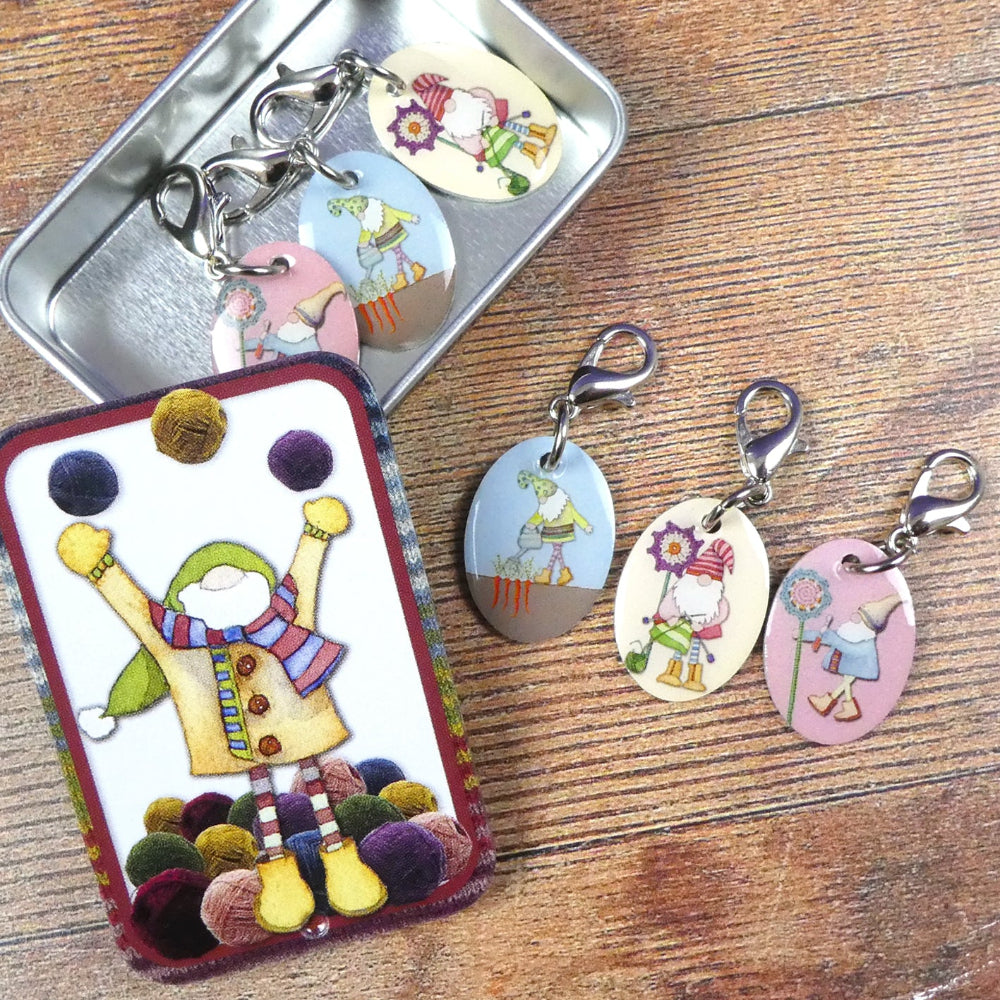 Emma Ball Crafting Gnomes Crochet Stitch Markers
