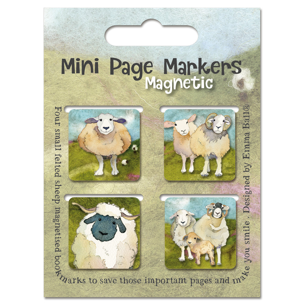 Emma Ball Felted Sheep Mini Page Markers