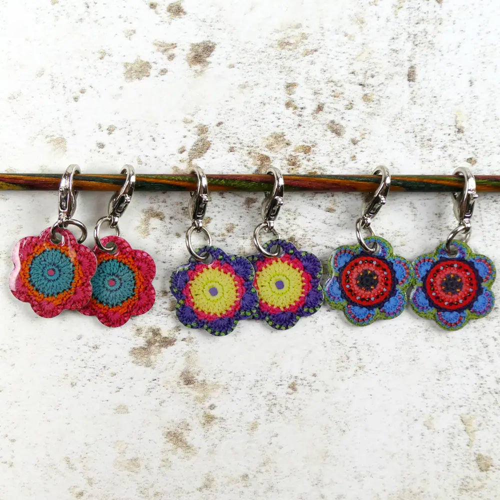 Emma Ball Flowers Crochet Stitch Markers