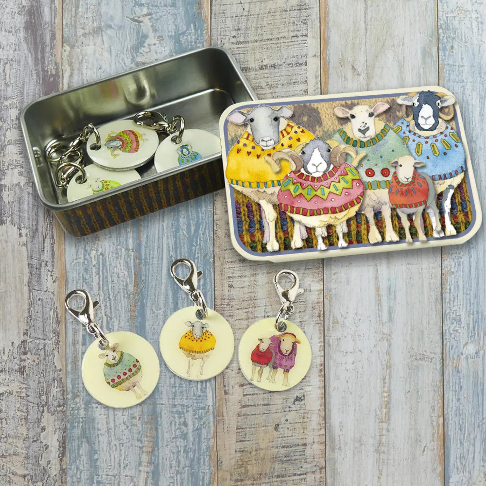 Emma Ball Sheep in Sweaters Crochet Stitch Markers