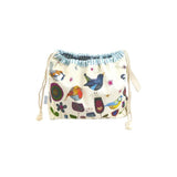 Emma Ball Stitched Birdies Drawstring Bag